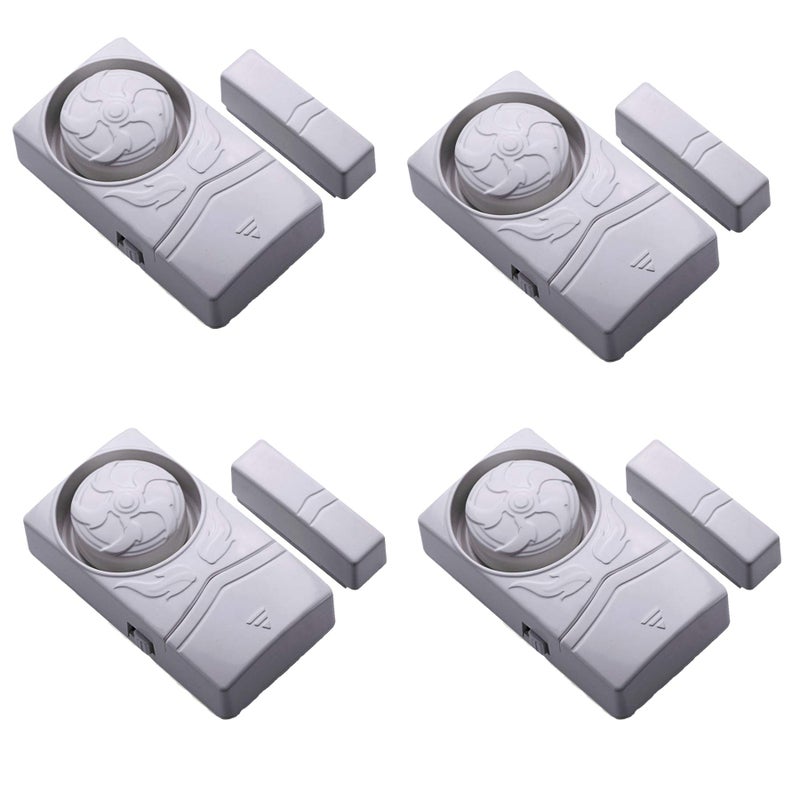 HENDUN Wireless Home Security burglar alarm, Magnetic Sensor Door Window Alarm, Super Loud 110dB, Pool Door Alarm for Kids Pack of 4 - Image 1